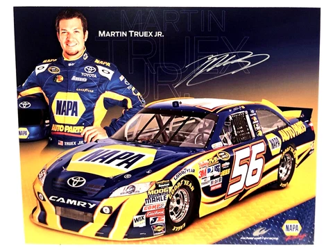 2011 MWR NAPA #56 MARTIN TRUEX JR TOYOTA AUTOGRAPHED NASCAR CUP SERIES POSTCARD Cover