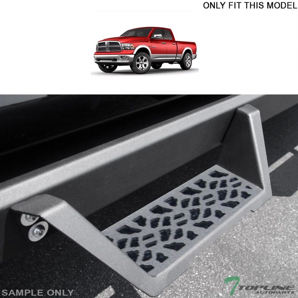 Topline For 2009-2018 Dodge Ram 1500 Quad Modular Drop Step Nerf Bars -Matte Blk Foto 1 de 4