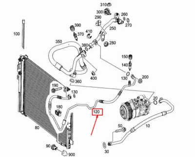 NUEVO MERCEDES-BENZ SLK R172 LÍNEA REFRIGERANTE AIRE ACONDICIONADO A1728301100 SIN DEBER 🇺🇸 Foto 1 de 4