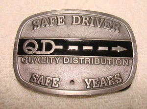 Vintage Belt Buckle Safe Driver Transfer 18 Wheeler Quality Distribution - Picture 1 of 2