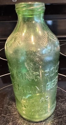Botella de vidrio de cerveza Rolling Rock Premium vintage 7 oz, vidrio verde hecha en EE. UU. Foto 1 de 4