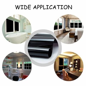 0% VLT 36" X 60" Ventana Tinte Blackout Película Bloque Sol UV Privacidad Reducir sombra EE. UU. - Imagen 1 de 5