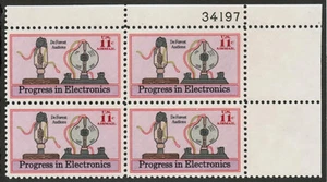 US USA Sc# C86 MNH FVF PLATE# BLOCK Electronics De Forest Audions - Picture 1 of 1