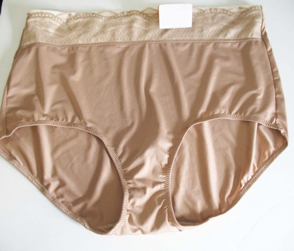 3 Warner's No Pinching No Problems Lace Brief Almond RS7401P Sz 10/3X - NWT - Image 1 of 1