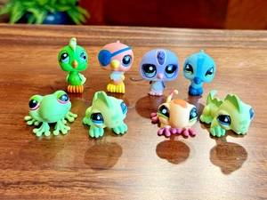 Littlest Pet Shop LPS Lot of 8 Lizard Frog Bird Vintage Y2K Pets AUTHENTIC - Picture 1 of 13
