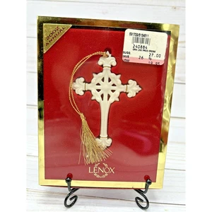 Lenox 2002 jährliches durchbohrtes Kreuz Feiertagsornament neu im Karton nicht mehr im Handel erhältlich 6154611 - Bild 1 von 1