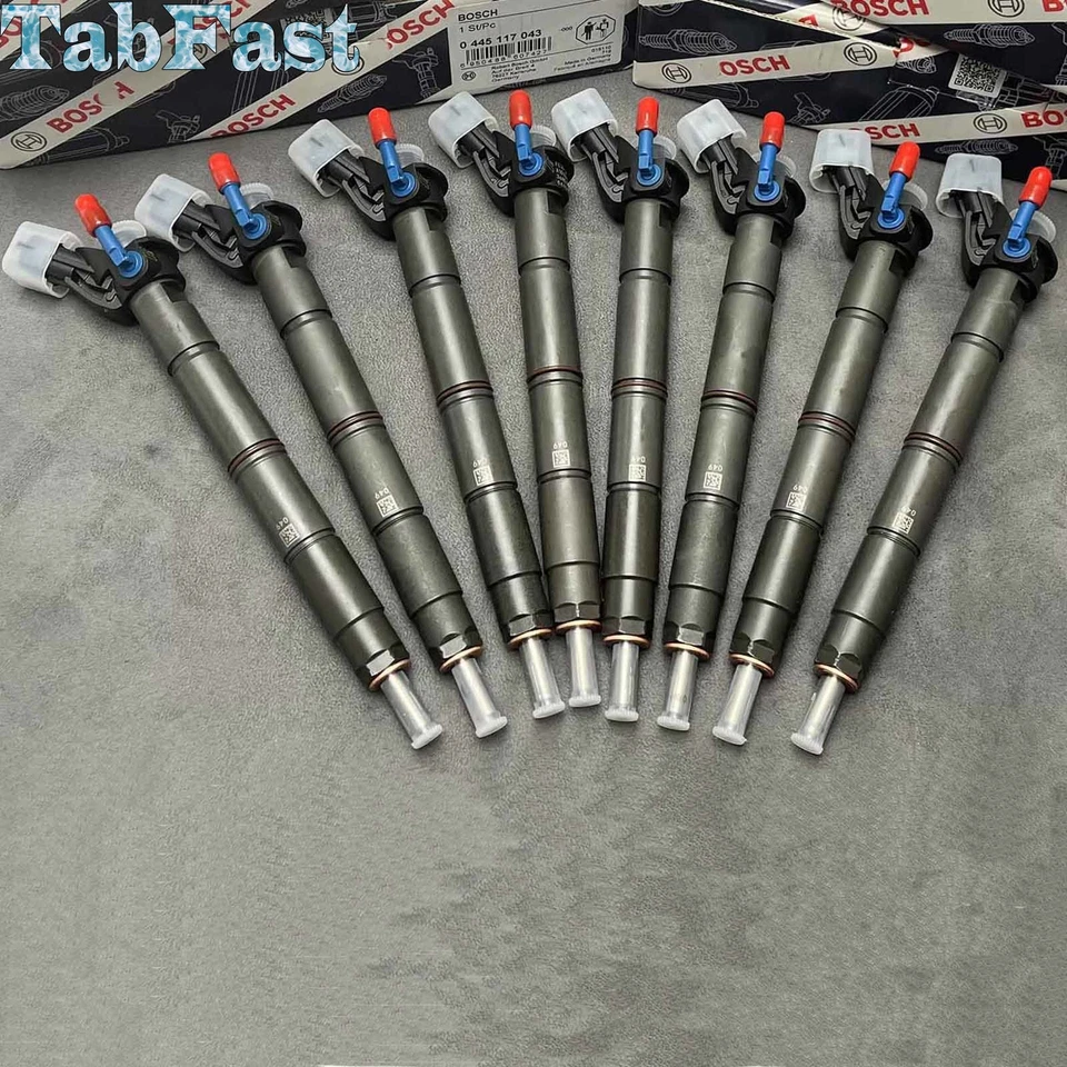 8 × Fuel Injector 0445117043 For 15-19 Powerstroke F250 F350 Super Duty 6.7L Foto 1 de 4