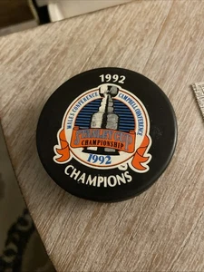 Stanley Cup Championship Pittsburgh Penguins 1992 disco de hockey oficial Vegum - Imagen 1 de 5