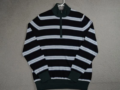 Brooks Brothers Sweater Mens Large Blue Merino Wool Pullover 1/4 Zip Preppy - Image 1 of 4