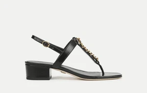 Neu Veronica Beard Andie Kettenglieder-Sandale Größe 9 schwarz 350 $ - Bild 1 von 16