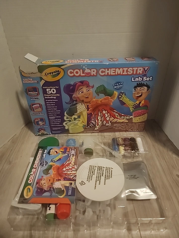 Crayola Color Chemistry Kids Artistic Lab Set 50 Fun Education Activities 7 up