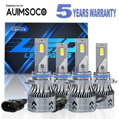 For Dodge Intrepid ES SE Sedan 2001 2002 2003 2004 LED Headlight Bulbs 4x Hi Low - Image 1 of 4