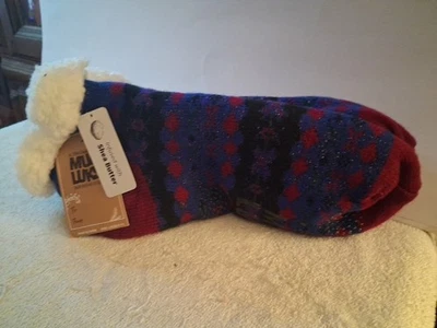 Muk Luks Cabin Slipper Socks. Size L/XL (8.5-11). Infused With Shea Butter. - Image 1 of 4