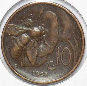 Italy 1928 Vittorio Emanvele III 10 Centesimi Honey Bee animal 192226 combine s - Picture 1 of 2