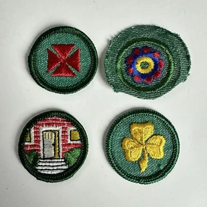 Konvolut 4 Vintage Girl Scouts of America Abzeichen Aufnäher 50er 60er Jahre - Bild 1 von 2