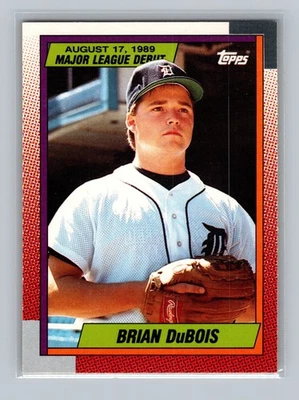 Brian DuBois Detroit Tigers #32 1989 Topps Major League Debut Baseball Card - Image 1 of 2