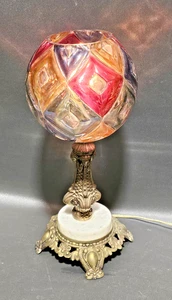 Vintage Glass Globe Lamp 16" Tall - Picture 1 of 8