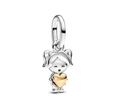 Collar Pulsera Pandor Happy Girl Colgante Dije Ajuste, Plata de Ley 925 Foto 1 de 3