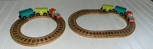 TOY TRAINS J'adore Wooden Train Wood Interlocking Track with Magnetic Train Cars - Picture 1 of 13
