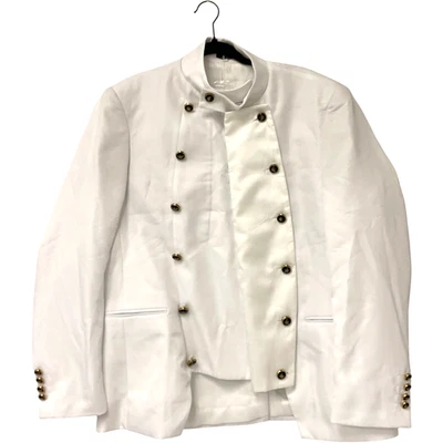 Blazer Coofandy Para Hombres Blanco Doble Pecho Steampunk Culinario Gótico L NUEVO Foto 1 de 4