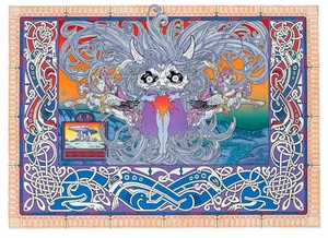 FANTASY ART Nuada the Sun God 8x11 Print By Jim FitzPatrick. Monster, Irish. - Picture 1 of 5