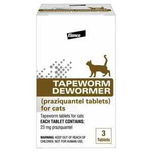 Bayer 85436708 Tapeworm Dewormer for Cats 6 Weeks and Older - 3 Count - Picture 1 of 3