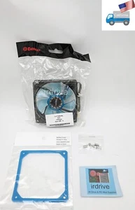 NEW Enermax 90mm Blue LED 3-pin 12V PC Case Fan+ UV Sensitive Anti-Vibration Pad - Picture 1 of 20