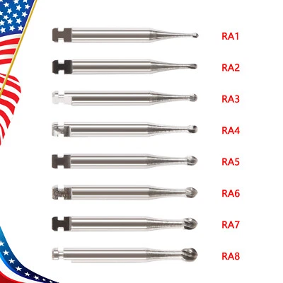 Dental Round Tungsten Steel Carbide Burs RA For Latch Type Low Speed Handpieces - Image 1 of 4