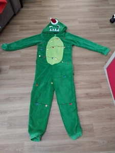 Christmas Dinosaur/ Tree Rex One Piece Pyjamas. Aged 9 - 10 Yrs. George @ Asda - Picture 1 of 6