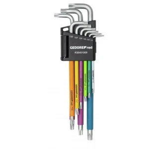 Gedore Red R36401009 9 Piece Multi Colour Torx Key Set T10-T50 TX Star - Picture 1 of 3