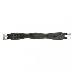 Cintura da sella morbida in PVC effetto waffle elastica HKM nera 60-140 cm nuova - Foto 1 di 1