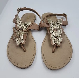 THE CHILDREN'S PLACE BRAUN UND GOLD SCHMETTERLING SANDALEN GRÖSSE 2 - Bild 1 von 3