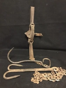 VINTAGE VICTOR ONEIDA #3 TRAP WITH SEVERAL EXTRA HOOKS ..CHAINS..ETC - Picture 1 of 8