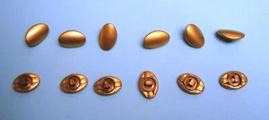 12 goldfarbene ovale Knöpfe #2 - Bild 1 von 3