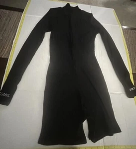 Size Medium Lucky Label Black Ribbed Turtleneck One Piece Top And Short Set EUC - Picture 1 of 6