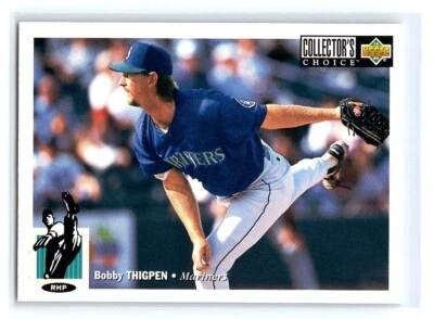 1994 Upper Deck Collectors Choice Bobby Thigpen Seattle Mariners - Image 1 of 2