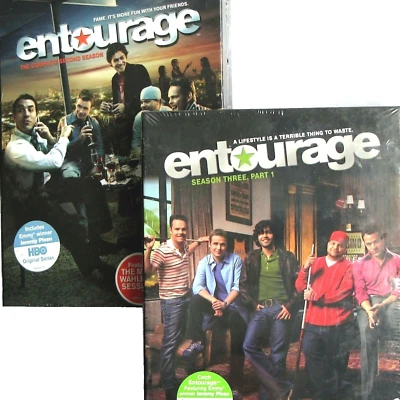 Entourage 2 DVD Box Set Lot Complete Season 2 + Season 3 Pt 1 HBO 6 Discs New  - Image 1 of 4