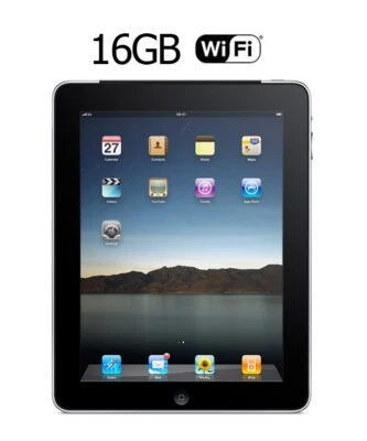 Apple iPad 2 16GB Wi-Fi 9.7in Black Bezel Space Grey A1395 MC960 Non-Cellular - Image 1 of 4
