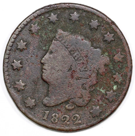 1822 1c N-9 Matron Head Large Cent Cover