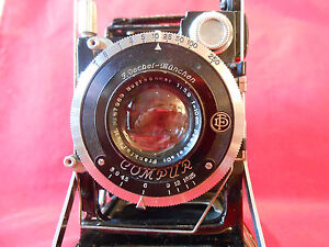 Supracomar 3,9/ 10cm Objektiv Lens Patent Etui 6,5x9 Kamerawerke Fotokamera Rar