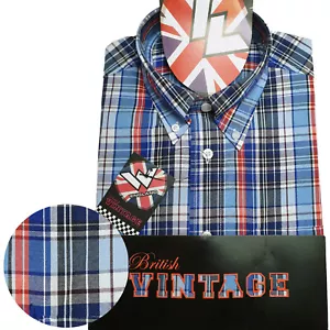 Warrior UK England Button Down Shirt SHELLEY Shirt Slim-Fit Skinhead Mod - Picture 1 of 12