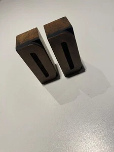 Set di 4 lettere ""DD"" 2" blocchi stampa per stampa intagliati in legno antico" alti - Foto 1 di 4