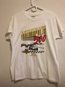 2020 Indianapols Indy 500 Men's White t-shirt Size Large 20.5"x26" Plain Back - Picture 1 of 4