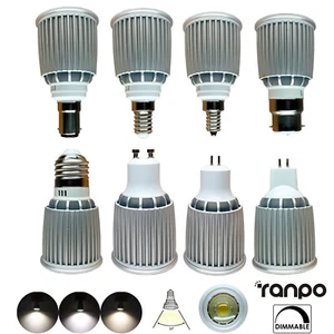 Dimmable 12W LED COB Spotlight Bulb GU10 MR16 E27 E14 110V 220V 12V 24V Lamp RH - Picture 1 of 22