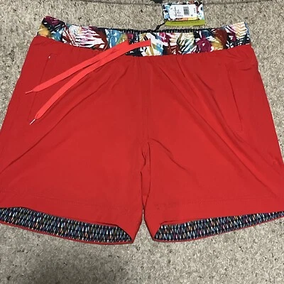 ROBERT GRAHAM Pantalones Cortos Hombres XL Colorido Rojo Floral Tropical Hawaiano Habana Elástico Foto 1 de 4