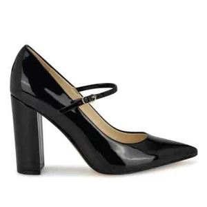 NINE WEST (Carlien) black patent leather pumps sz 12 M - Imagen 1 de 5