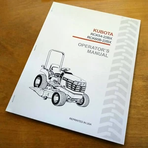 Kubota RCK54-22BX RCK60B-22BX Rotary Mower Operator's Owner's Book Manual - Picture 1 of 4