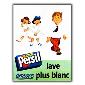 PERSIL FRENCH SIGN METAL WALL PLAQUE Vintage Bathroom Kitchen Advert print - Picture 1 of 1