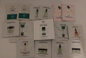 The Body Shop Samples Set X15 Serum, Drops Of Youth, Cream, Tea Tree Oil, Scrub. - Picture 1 of 4