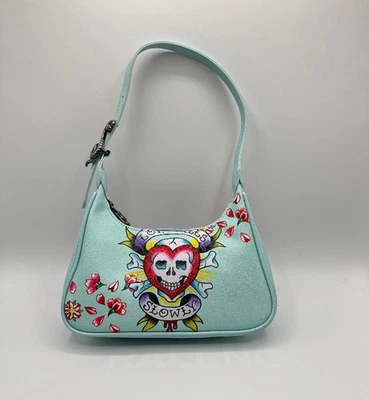 Ed Hardy X Siberia Blue 🩵Women's Shoulder Bag “love kills slowly” with Dusty! - Image 1 of 2